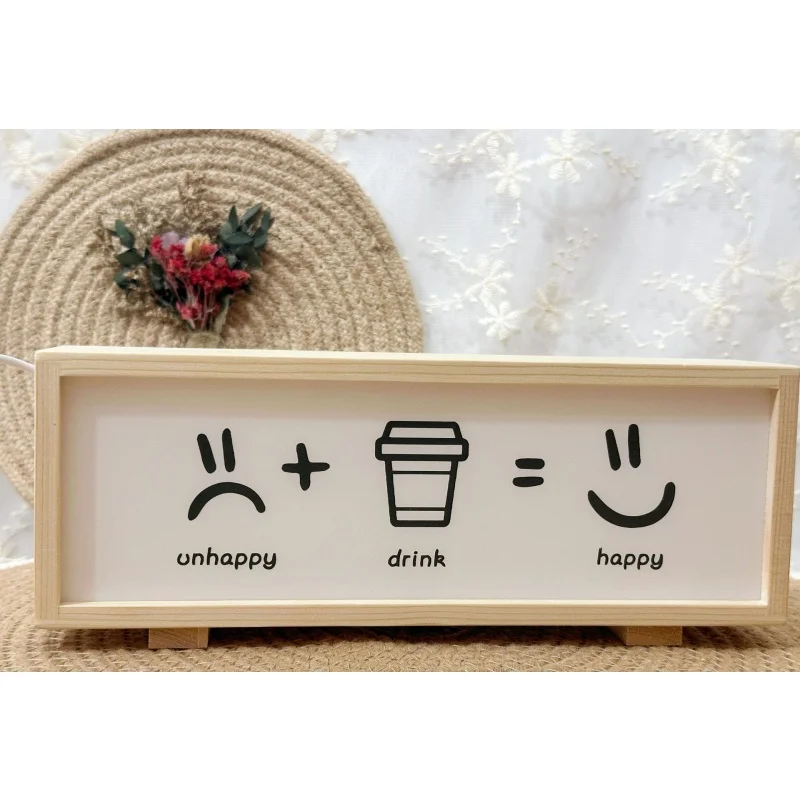 Wooden Desktop Decorative Lights Bedroom Lamps Home Decor Atmosphere Lights Gifts Light Walnut Wood Modern Simple USB Plug-In - Image 6