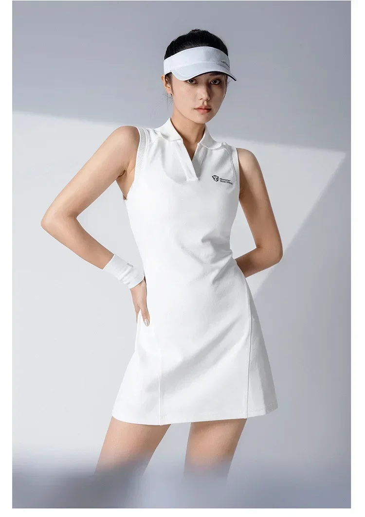 Sports dress, badminton tennis dress, golf American casual polo dress, women's badminton sportswear tennis dress women - Image 5