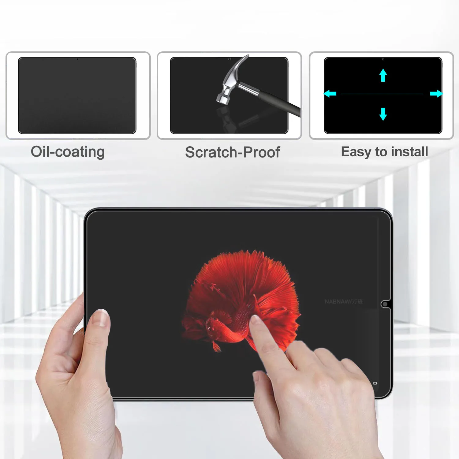 2 Pieces Ultra Clear Anti-Scratch Tempered Glass Screen Protector For iPaly 60 mini Pro 8.4-inch Tablet Protective Film - Image 3