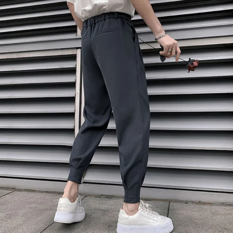 28-38 Size Fashion Men Casual Suit Pants Korean Slim Classic Harem Pants Wild Vintage Loose Solid High Quality Blazer Trousers - Image 6