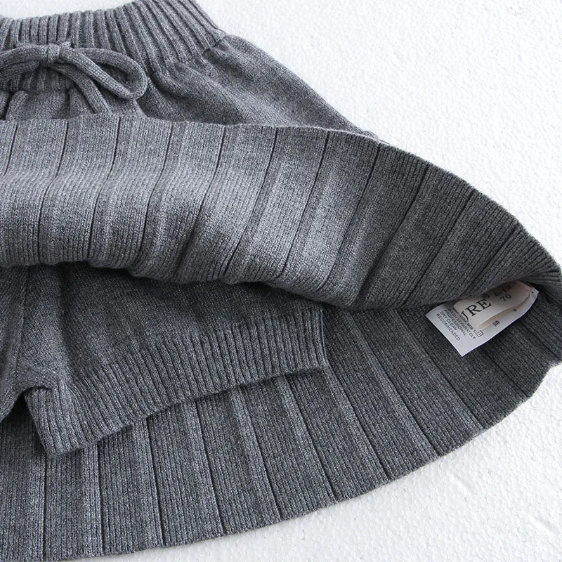 MILANCEL New Autumn Kids Pleated Skirt Girls Cute Solid Color Knitted Dress Children Thin Style Knitted Shorts - Image 4