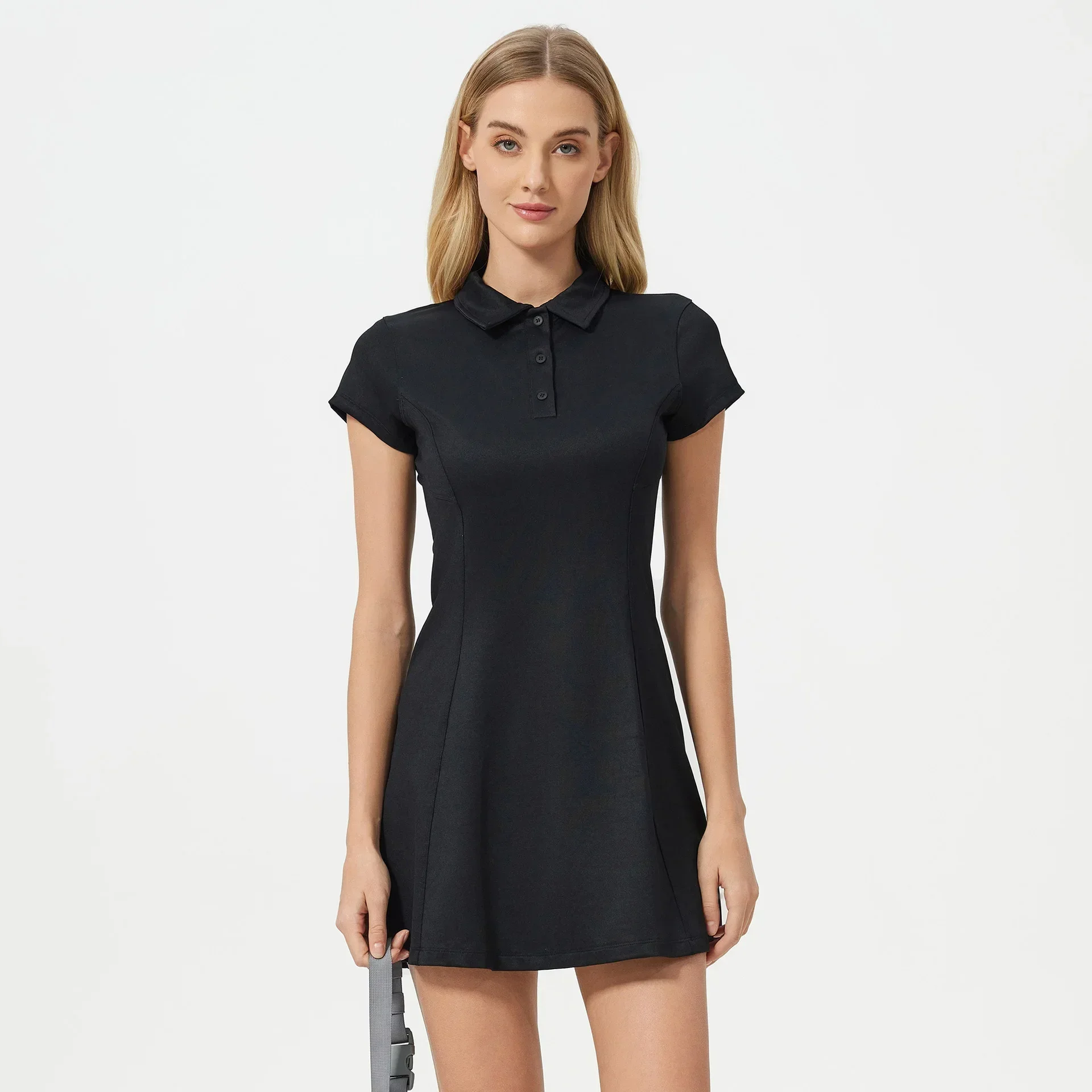 Slim Fit Women Polo Golf Tennis Dress Short Sleeve Breathable Quick-drying Workout Athletic Dresses without built in Shorts - Image 3