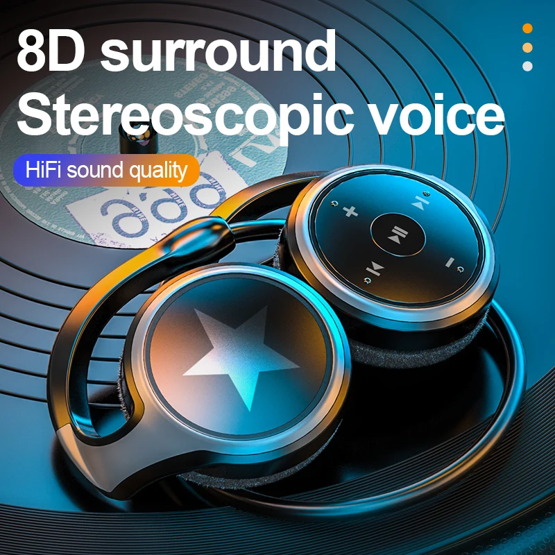 TWS A23 Small Bluetooth Headphones Wrap Around Head Comfortable Wireless Headphones Foldable Bluetooth Headsets with Microphone - Image 3