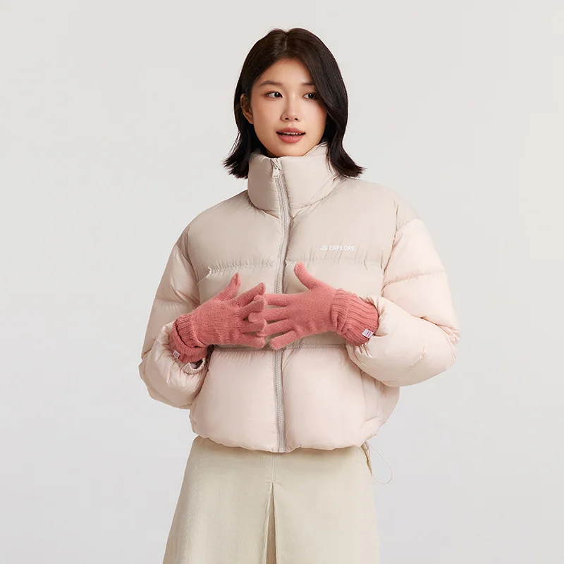 Semir Down Jacket Women Short Length Three-Resistant Oversize Winter 2024 New Letter Stand-Up Collar Top - Image 4