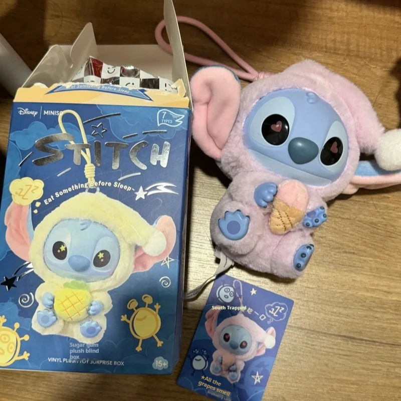 Stitch Eat Something Before Sleep Series Blind Box Plush Vinyl Toys Cute Doll Replica Mystery Box Bag Pendant Decor Gift - Image 4