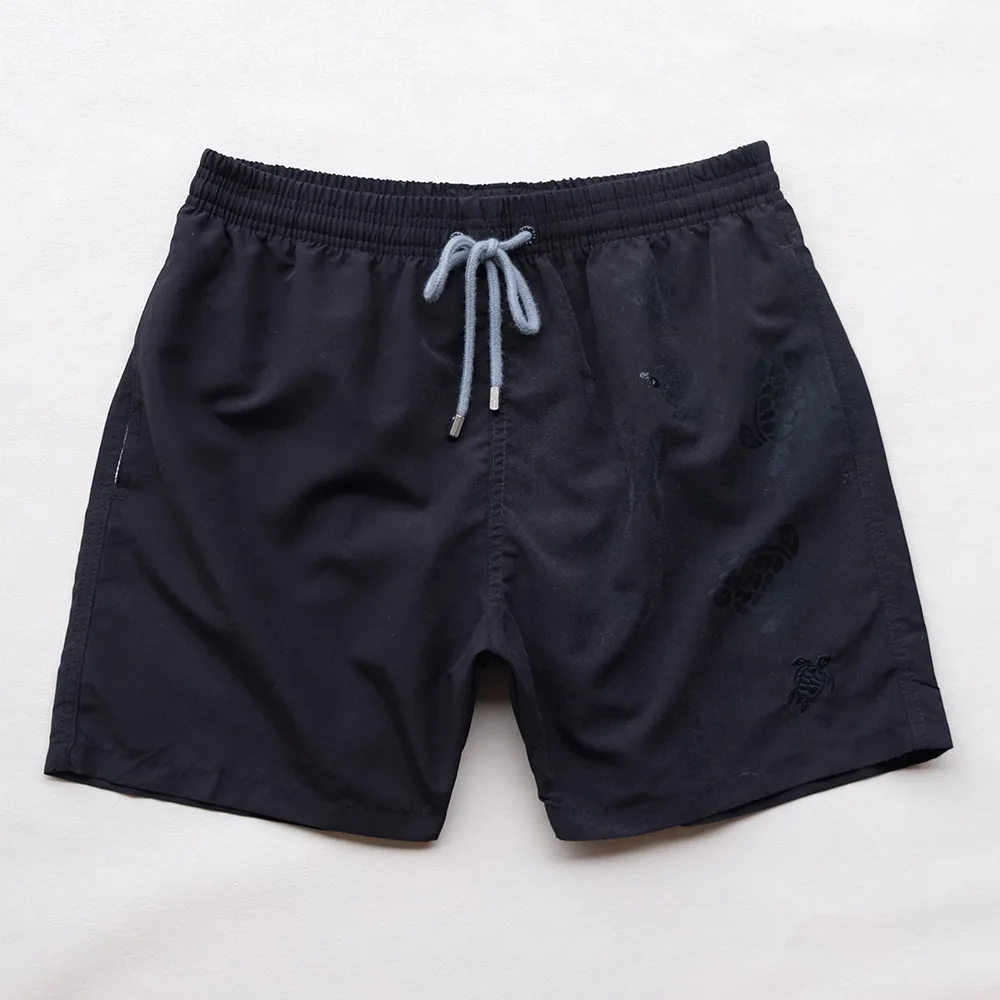 Top Quality Men's Magic Swimwear Color Change Embroidered Turtle Water Reactive Board Shorts Beach Surf Swim Mesh Trunks - Image 4