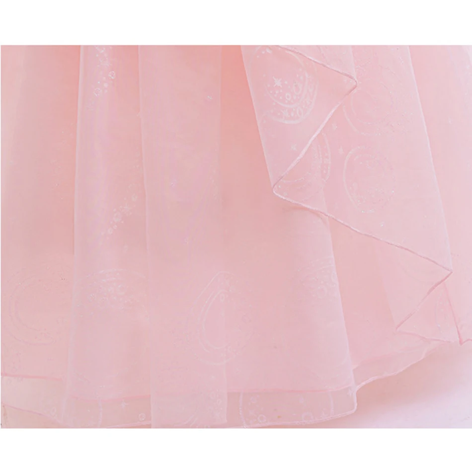 Girl Princess Dress Magic Bad Witch Cosplay Glinda Pink Dress Girls Show Wedding Gown Halloween Role Play Costume Festive Frocks - Image 6