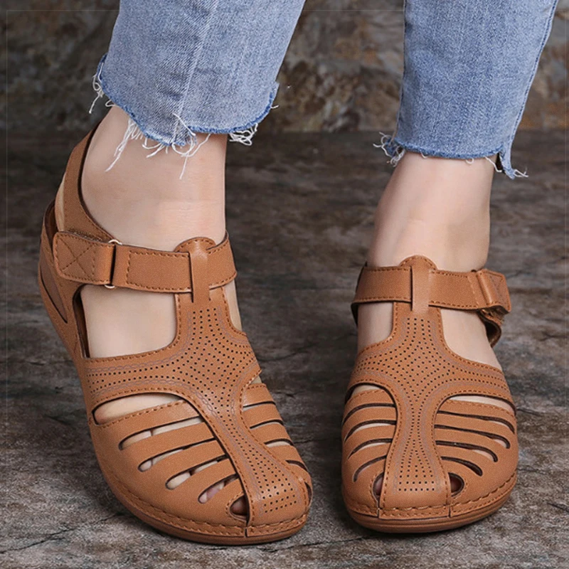 Women's Sandals Classics Summer Shoes For Women Summer Sandals Wedge Heels Sandalias De Mujer With Low Platform Footwear Female - Image 5