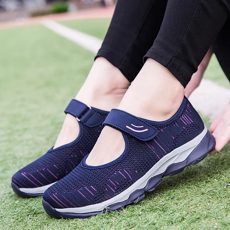 2021 Summer Fashion Women Flat Platform Shoes Woman Breathable Mesh Casual Sneakers Women Zapatos Mujer Ladies Boat Shoes - Image 6