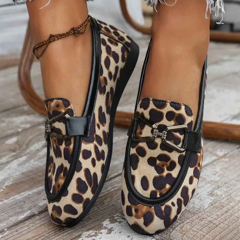 Women Flat Shoes Plus Size Casual Women Mullers Antislip Brand Designer Loafers Fashion Leopard Women Shoes zapatos de mujer - Image 4