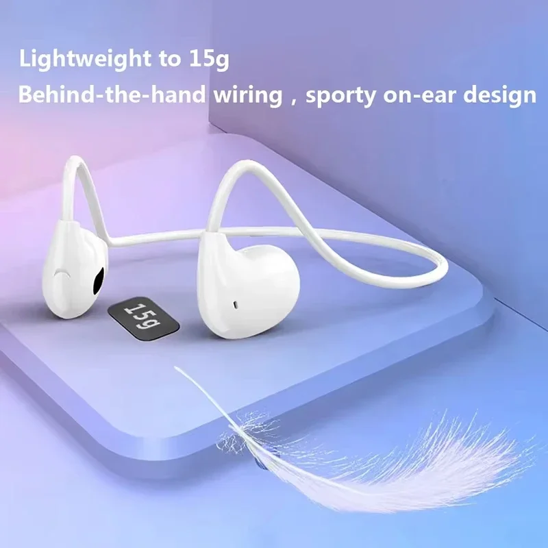 Wireless Bluetooth 5.3 Headphones Air-Conduction Waterproof Headset Stereo Over-Ear Sports Earphones Earbuds with Mic - Image 5