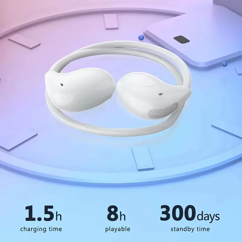 Wireless Bluetooth 5.3 Headphones Air-Conduction Waterproof Headset Stereo Over-Ear Sports Earphones Earbuds with Mic - Image 2