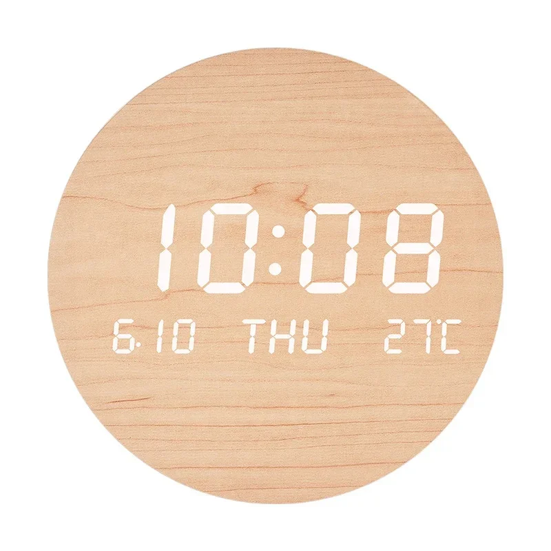 LED Digital Wall Clock Temperature Date Time Multi-function Display Living Room Home Bedroom Silent Clock Fashion Wall Clock - Image 5