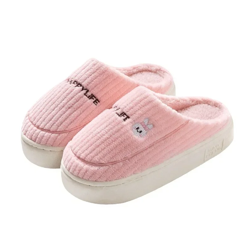 Cotton Slippers for Women Suitable for Home Use Indoor Anti Slip Confinement Shoes Thick Soled Warm for Couples Men Slippers - Image 5