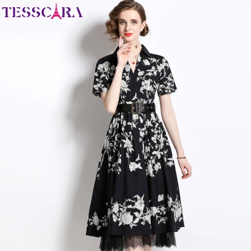 TESSCARA Women’s Vintage Lace A-Line Party Dress – Elegant Summer Cocktail Gown - Image 7