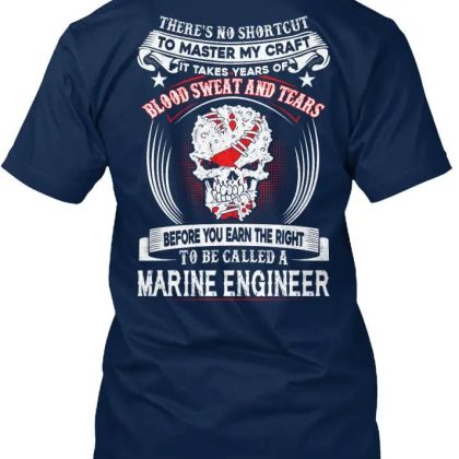 Men’s Marine Engineer T-Shirt Cotton Unisex Movie Graphic Casual Short Sleeve Tee