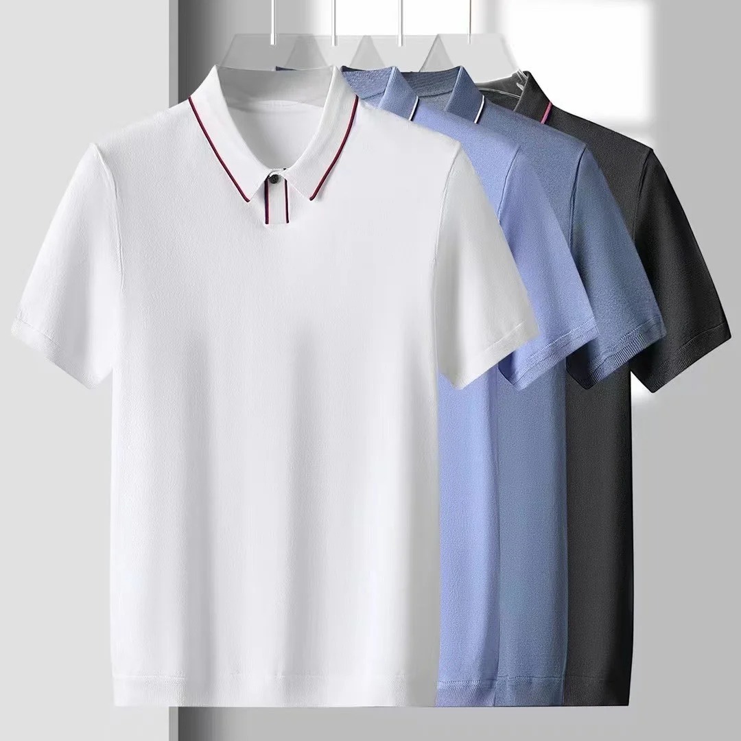 2023 New High Quality Summer Business Casual Men’s Short Sleeve Polo T-Shirt | 4 Color Options - Image 6