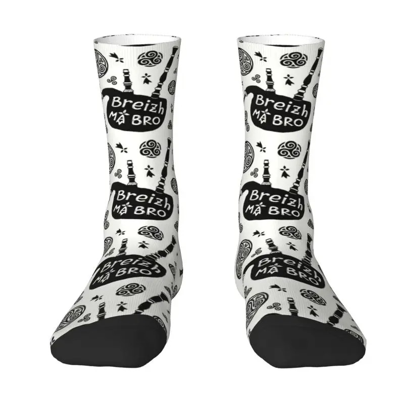 Happy Breizh Day Crew Socks – Funny Bretagne Brittany Dress Socks for Men & Women - Image 3