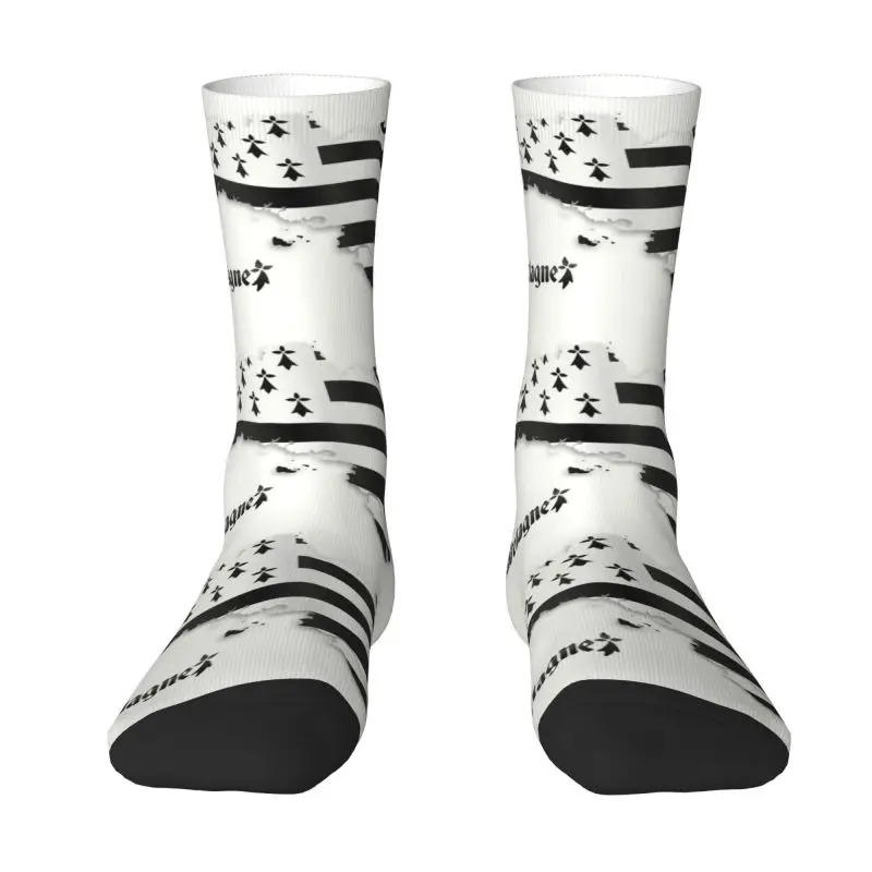 Happy Breizh Day Crew Socks – Funny Bretagne Brittany Dress Socks for Men & Women - Image 4