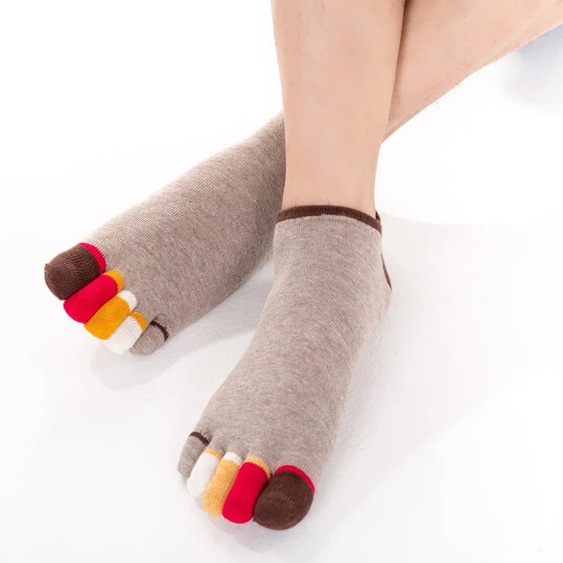 5 Pairs Men’s Five Toe Socks – Breathable Cotton Athletic Running & Casual Finger Socks - Image 2