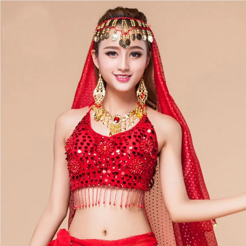 Women Belly Dance Bra Egypt Style Indian Ballet Dancing Bra - Image 3