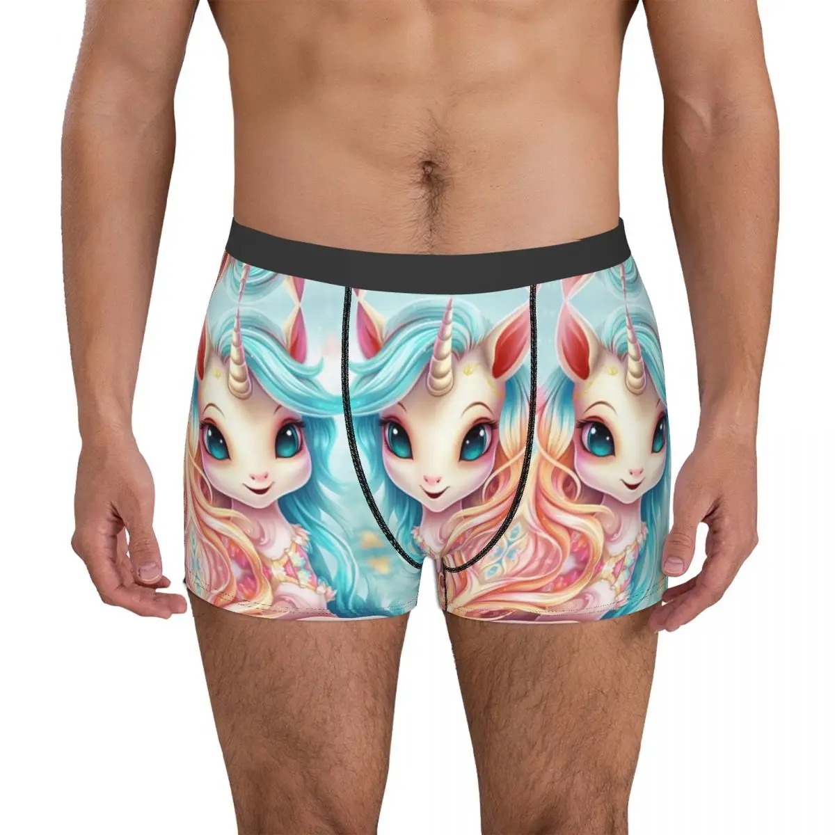 Men’s Unicorn Boxer Briefs – Cute Funny Novelty Breathable Underwear - Image 5