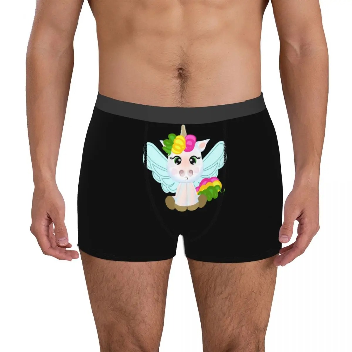Men’s Unicorn Boxer Briefs – Cute Funny Novelty Breathable Underwear - Image 2