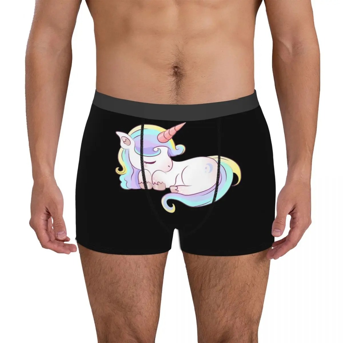 Men’s Unicorn Boxer Briefs – Cute Funny Novelty Breathable Underwear - Image 3
