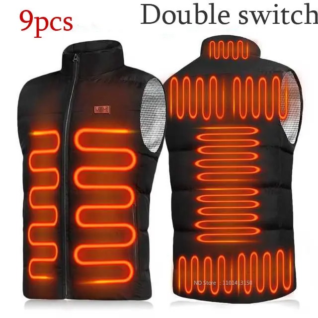 17-Zone Heated Vest for Men – USB Electric Thermal Winter Waistcoat - Image 6