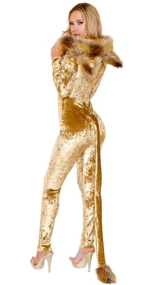Deluxe Lion Costume Jumpsuit – Halloween Animal Cosplay Stage Outfit - Image 3