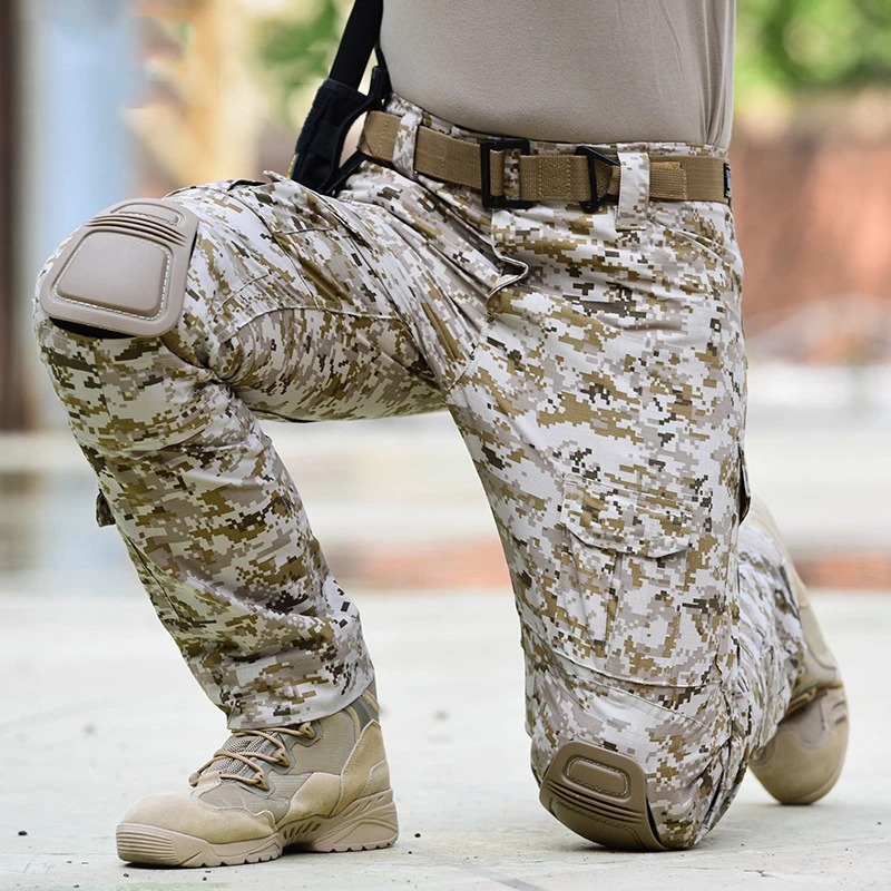 Men Camouflage Tactical Pants G3 Army Combat Outdoor Elastic Joggers - Image 6