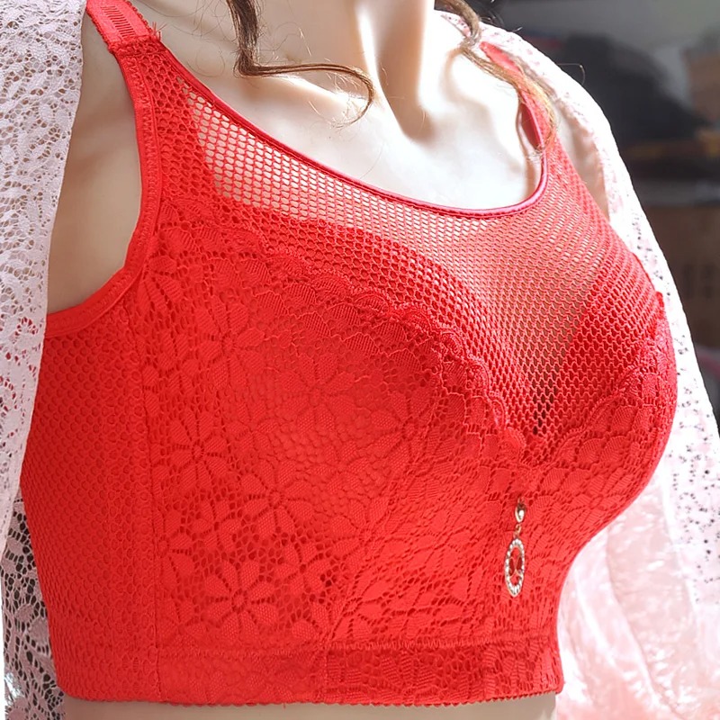 Push Up Bra for Women Plus Size – Wire Free Plunge Lightly Lined Vest Brasserie - Image 3