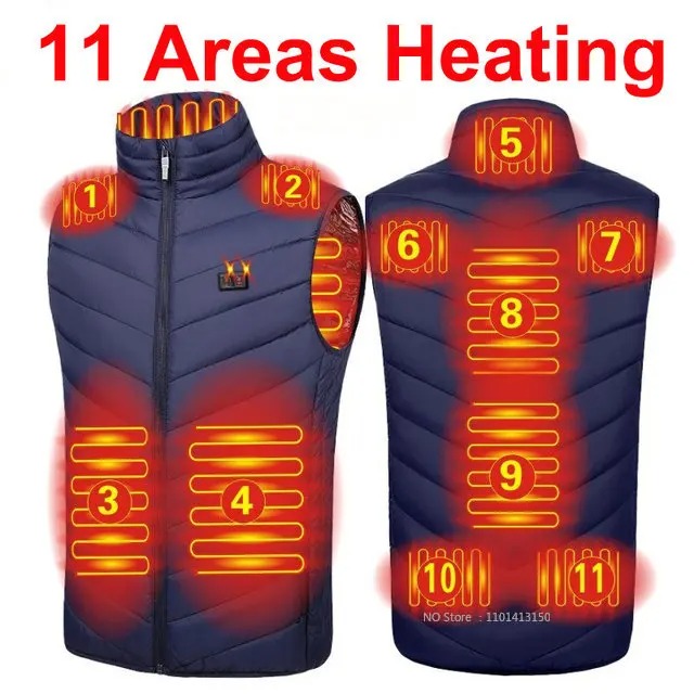 17-Zone Heated Vest for Men – USB Electric Thermal Winter Waistcoat - Image 5