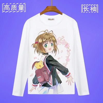 Girl Print long sleeves Shirt Card Captor Sakura FAMILY Womens T Shirt Fashion Women Shirts Summer Top Streetwear Female Clothes - Image 6