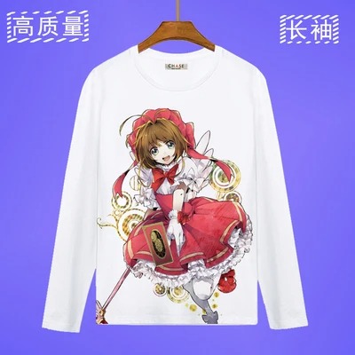 Girl Print long sleeves Shirt Card Captor Sakura FAMILY Womens T Shirt Fashion Women Shirts Summer Top Streetwear Female Clothes - Image 3