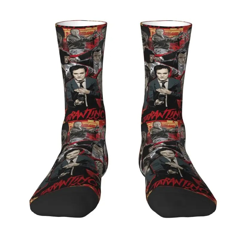 Quentin Tarantino Film Men Women Crew Socks Unisex Kawaii 3D Printing Dress Socks - Image 4