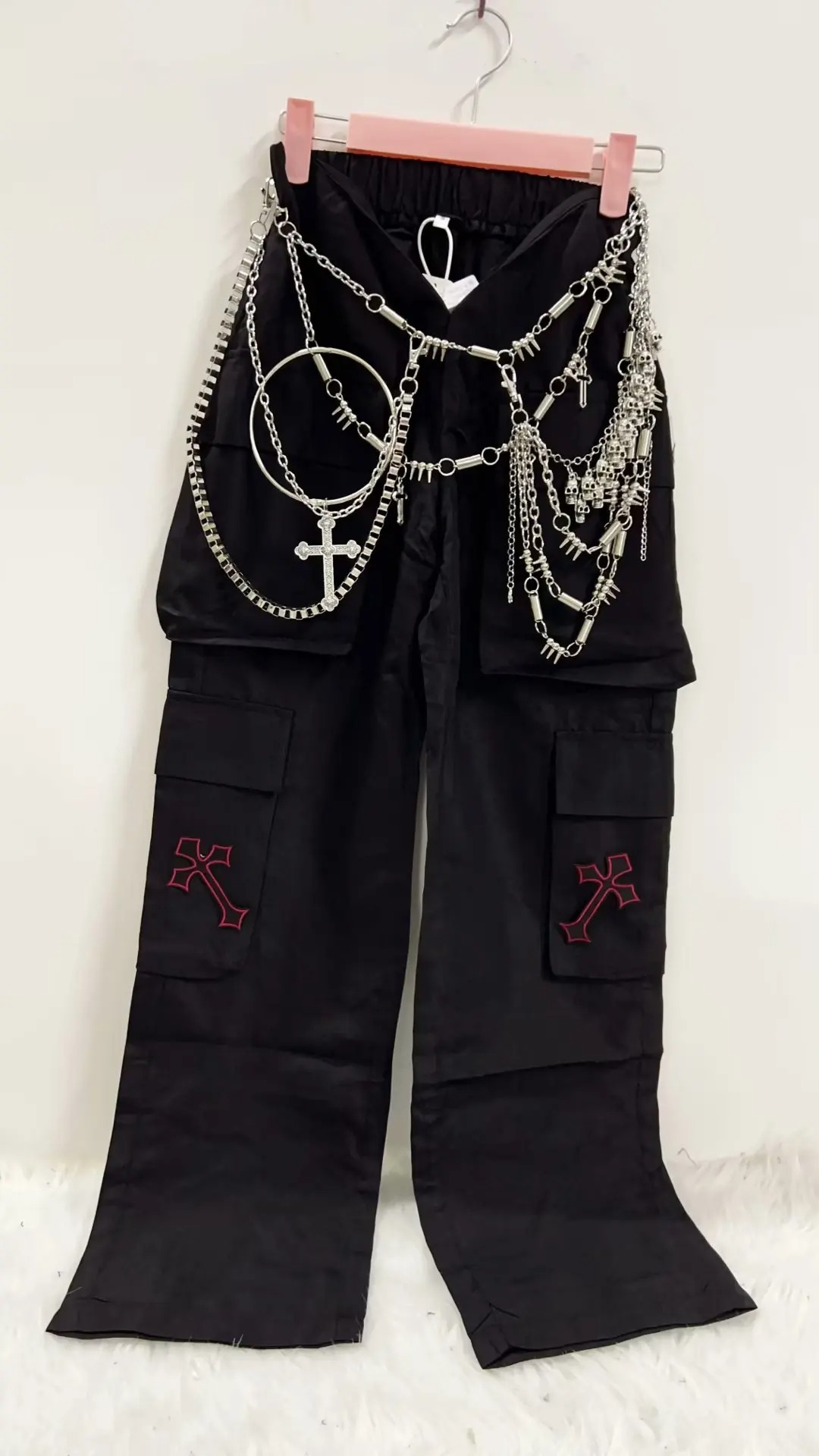 Gothic Y2K Harajuku Trousers Punk Aesthetic High Waist Unique Street Style Pants - Image 5