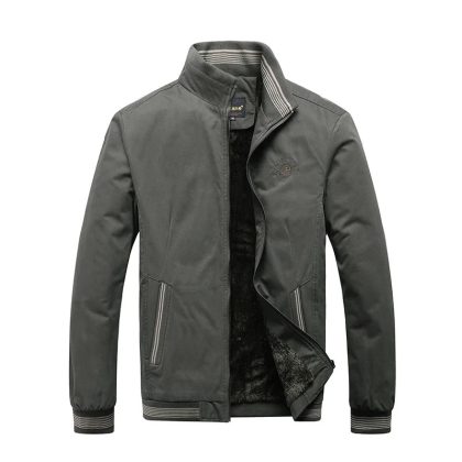 Men’s Autumn Winter Cotton Jacket – Vintage Casual Fleece-Lined Warm Coat