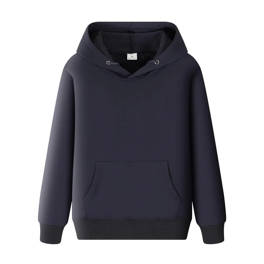 Autumn Winter Oversized Cotton Hoodie Men Unisex Super Soft Blank Streetwear Pocket Hooded Sweatshirt - Image 3