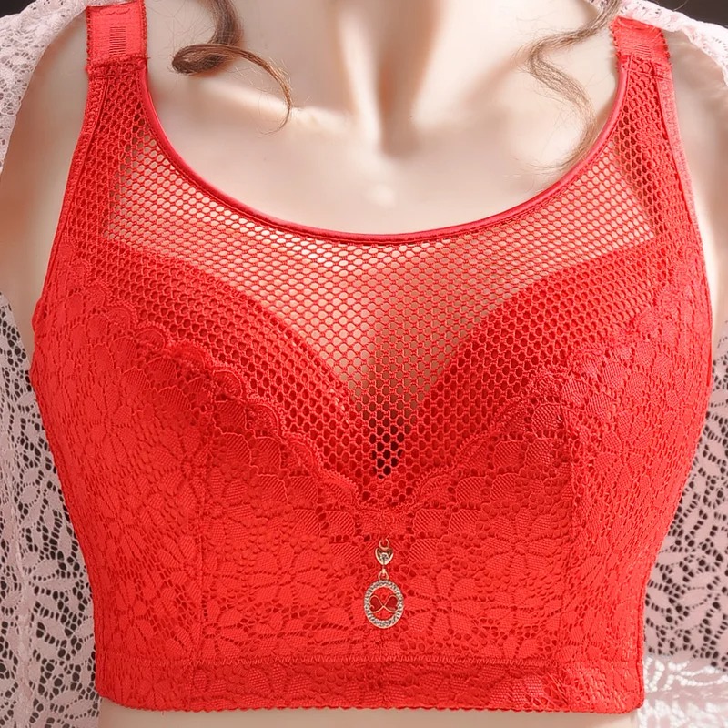 Push Up Bra for Women Plus Size – Wire Free Plunge Lightly Lined Vest Brasserie - Image 5