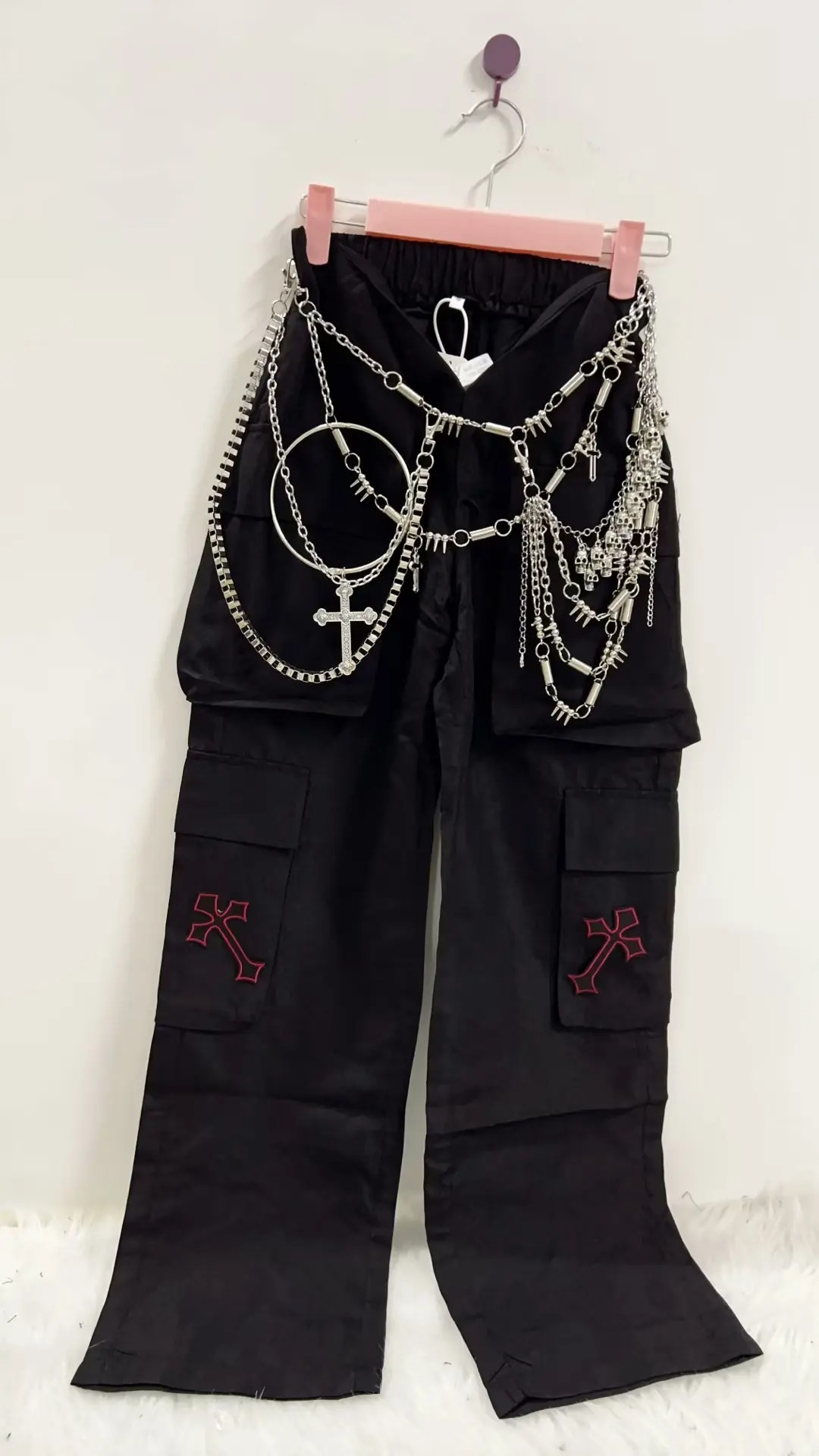 Gothic Y2K Harajuku Trousers Punk Aesthetic High Waist Unique Street Style Pants - Image 4