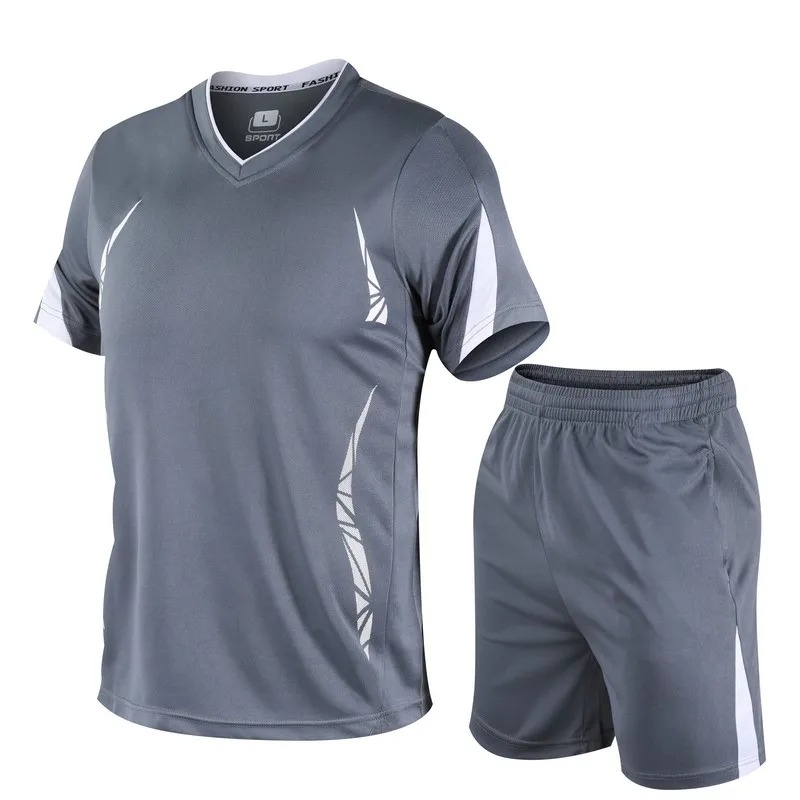 Plus Size Men Tracksuit Set – 2PCS Sweatshirt Shorts Suit - Image 3