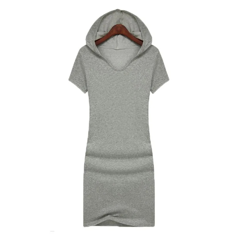 2025 New Fashion Women’s Casual Hooded Knee-Length Dress | Plus Size XS–10XL Summer Cotton Dress - Image 5