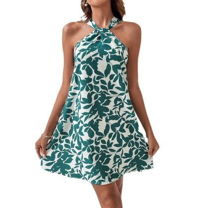 Vintage Suede Leather Spaghetti Strap Dress – Women’s Sexy Bodycon Sleeveless Mini Dress
