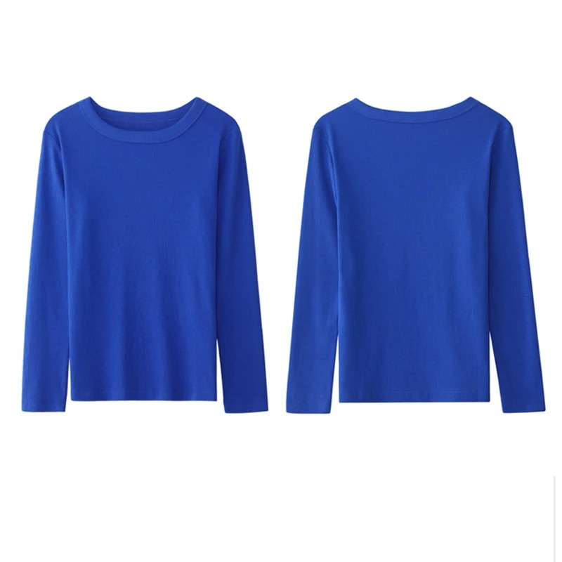 Korean Style Long Sleeve T-Shirt for Women – Autumn Slim Basic Top - Image 2