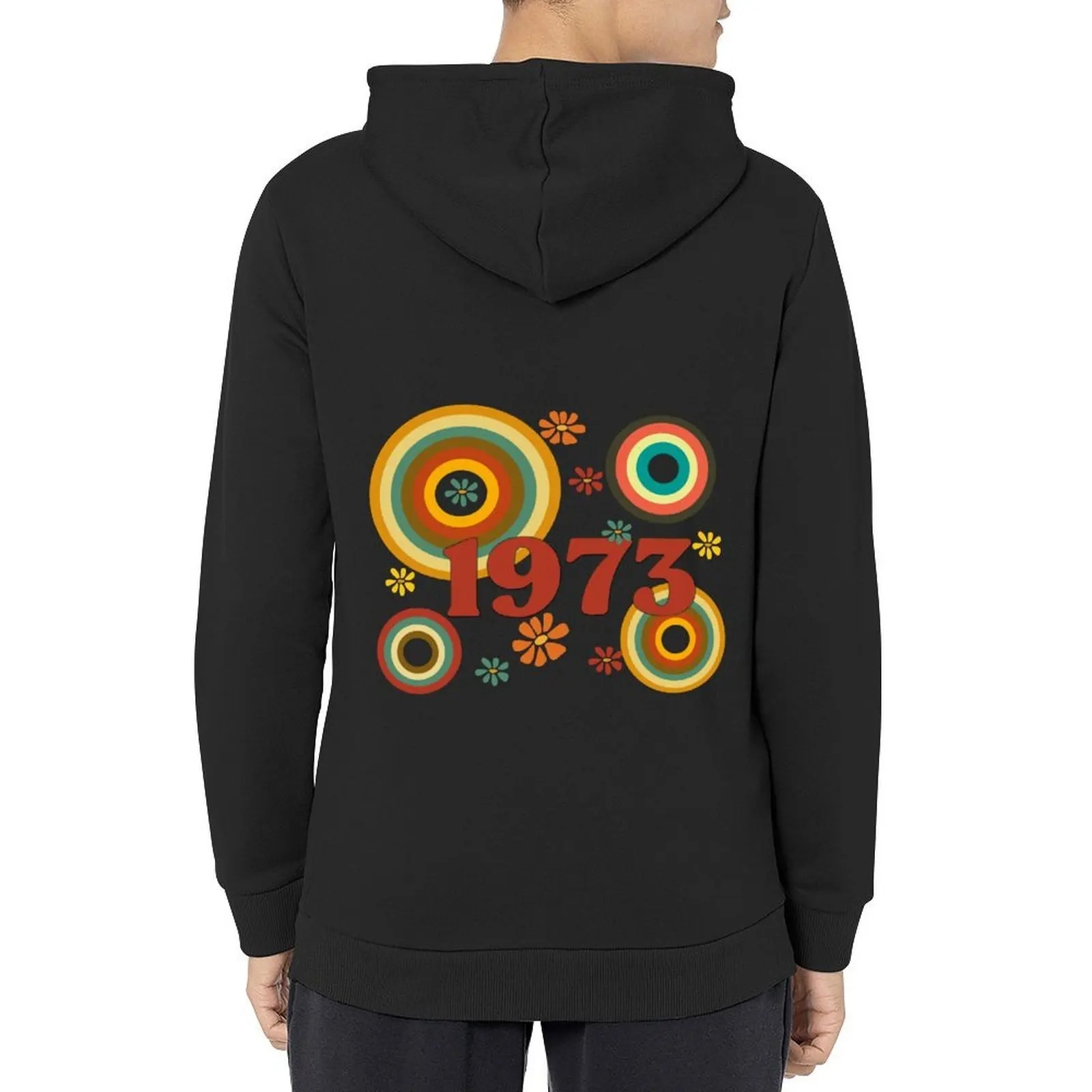 1973 Men’s Hoodie Autumn Casual Sweatshirt Classic Style Pullover Hooded Top - Image 3