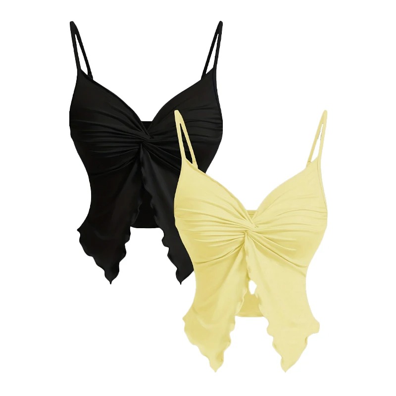 2Pcs Y2K Women's Lace Camis Tank Top Set – Harajuku Vintage Casual Streetwear - Image 2