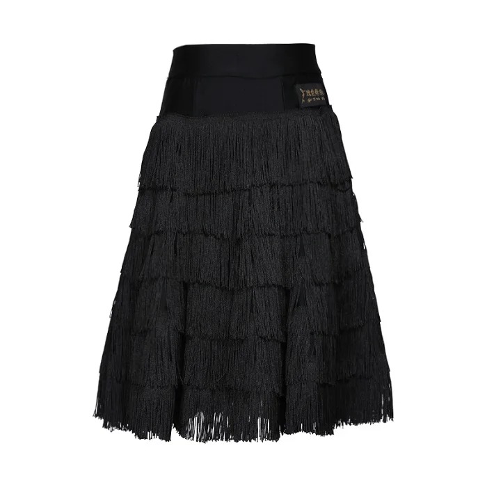 Latin Dance Skirt Women Six Layer Tassel Rumba Cha Cha Samba Tango Skirt - Image 4