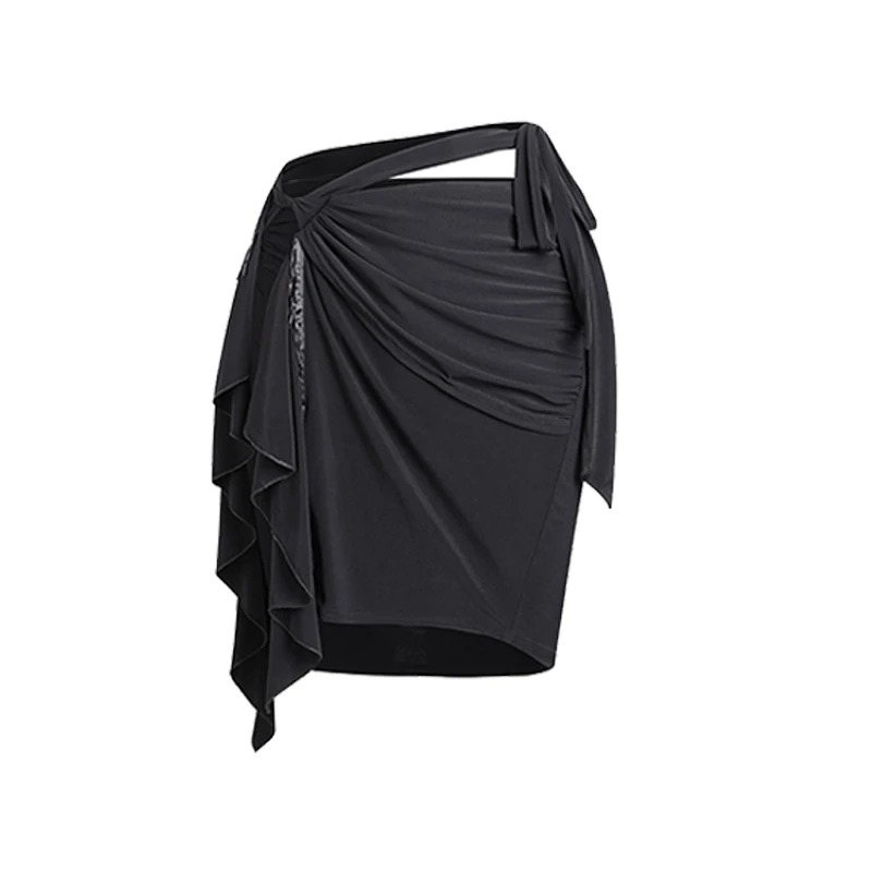 Kids Latin Dance Clothes Girls Long SLeeves Tops Hollow Out Fringe Skirt Cha Cha Rumba Samba Dance Practice Show Wear DNV19557 - Image 6