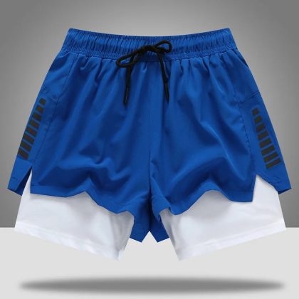 Men’s 2-in-1 Gym Shorts – 5 Inch Compression Lined Quick-Dry Running & Training Shorts